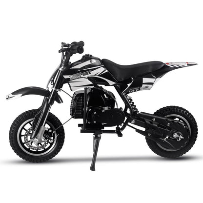 50cc 2-Stroke Kids Gas Dirt Bike – Beginner Friendly, Up to 25 MPH – Black