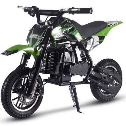 50cc 2-Stroke Kids Gas Dirt Bike – Up to 25 MPH – Beginner Friendly – Green