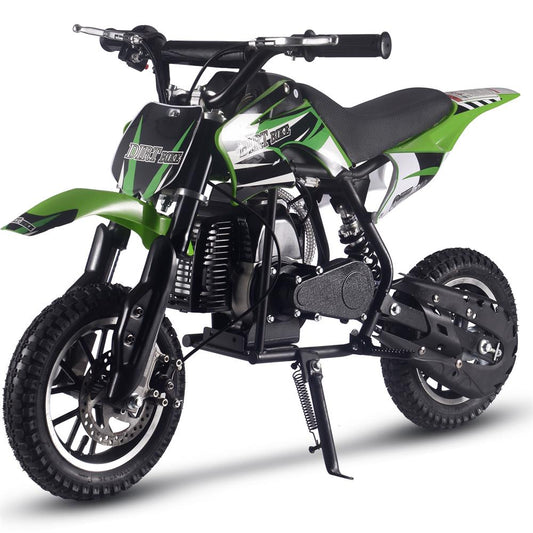 50cc 2-Stroke Kids Gas Dirt Bike – Up to 25 MPH – Beginner Friendly – Green