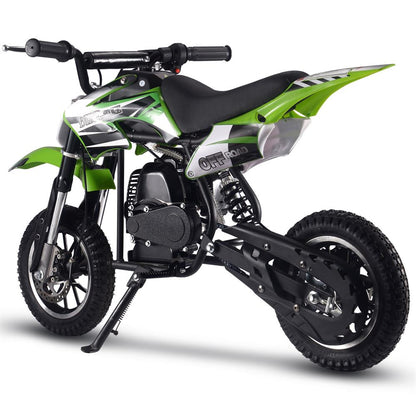 50cc 2-Stroke Kids Gas Dirt Bike – Up to 25 MPH – Beginner Friendly – Green