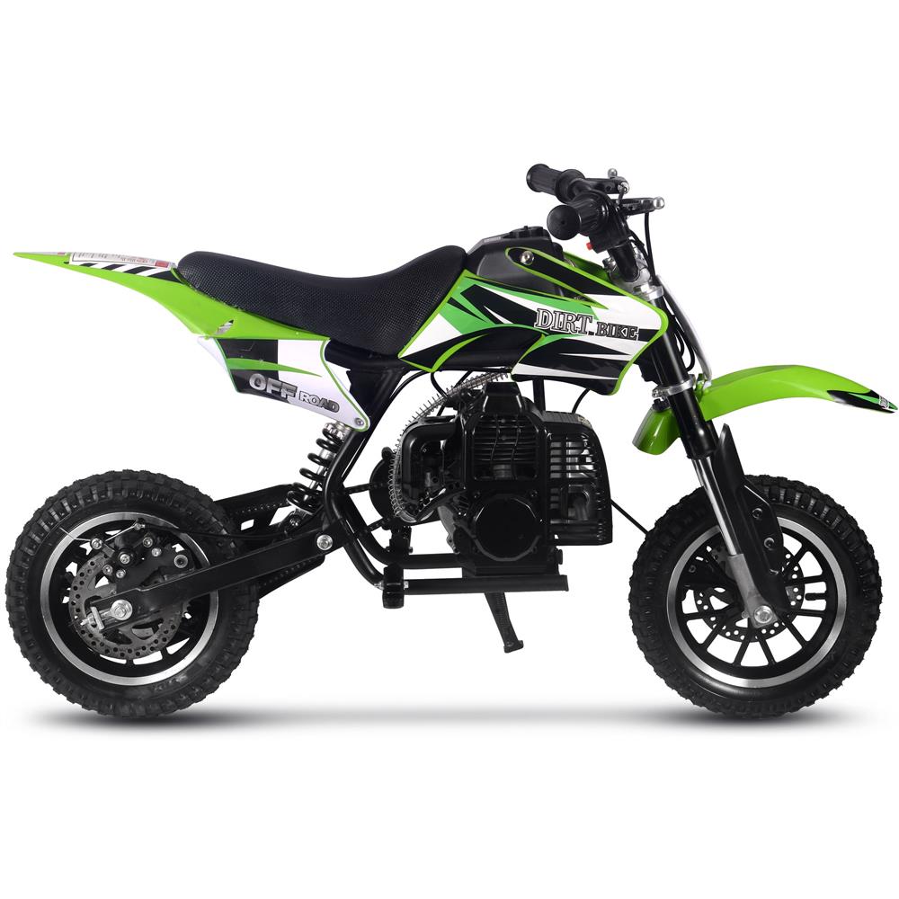 50cc 2-Stroke Kids Gas Dirt Bike – Up to 25 MPH – Beginner Friendly – Green
