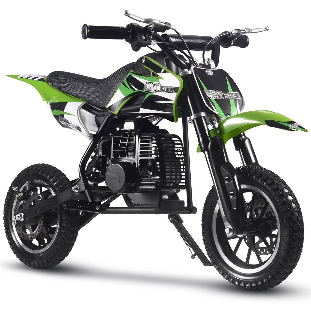 50cc 2-Stroke Kids Gas Dirt Bike – Up to 25 MPH – Beginner Friendly – Green