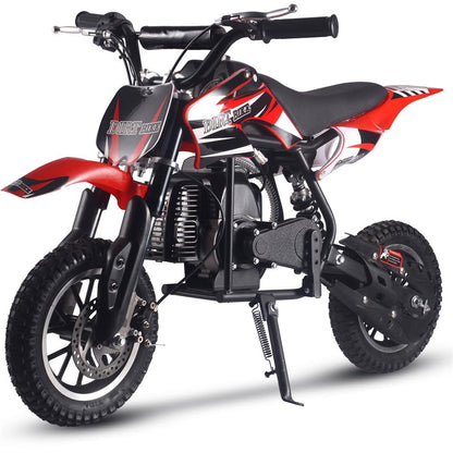 50cc 2-Stroke Kids Gas Dirt Bike – Beginner Friendly, Up to 25 MPH – Red