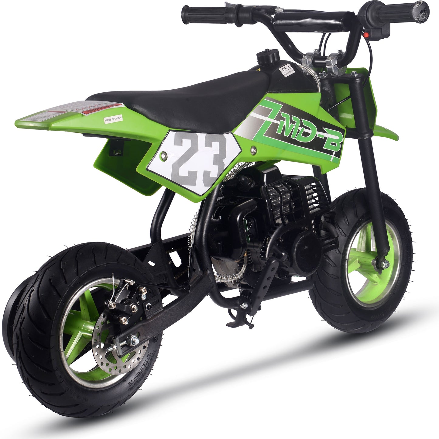 50cc 2-Stroke Kids Gas Dirt Bike – Beginner Friendly, Up to 25 MPH – Green