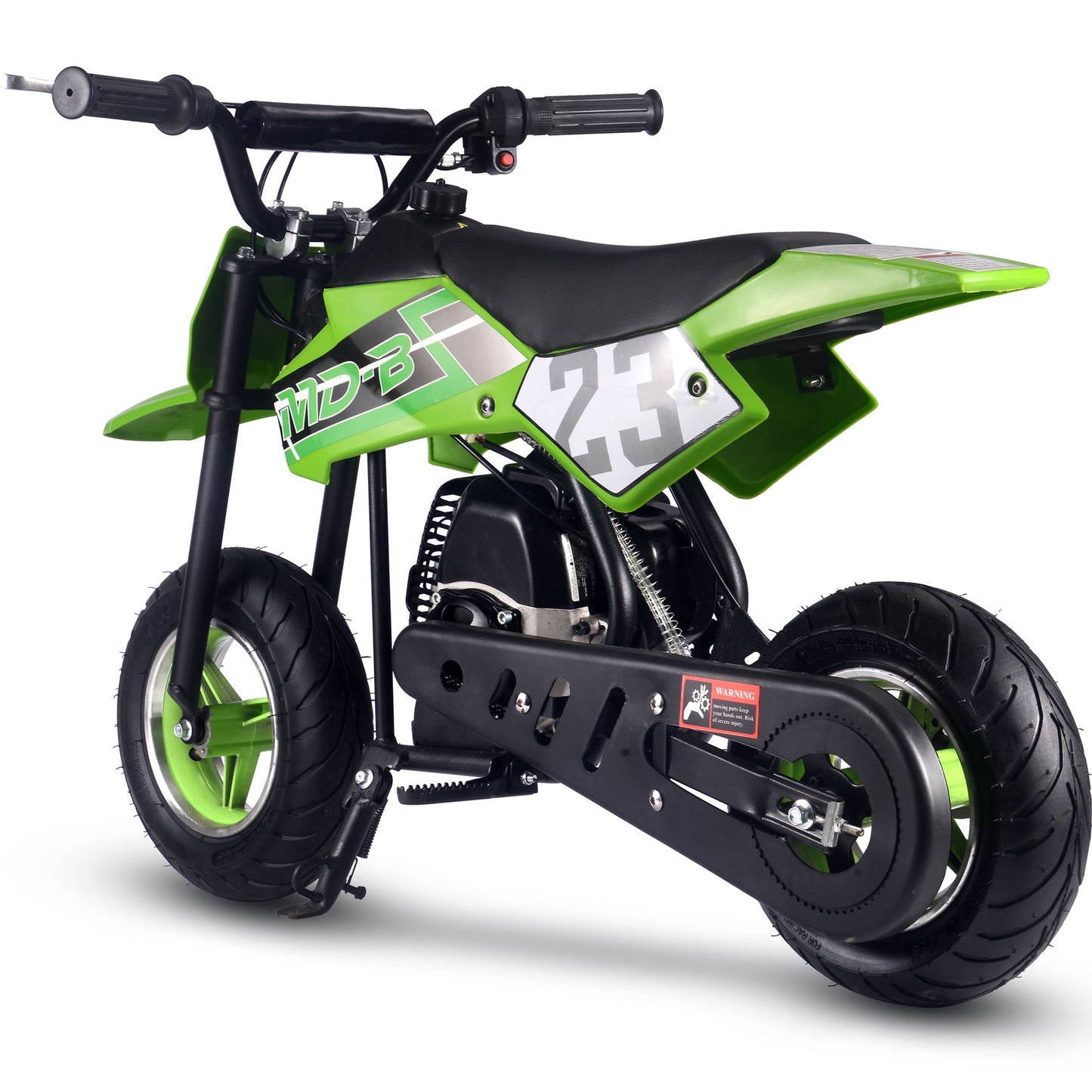 50cc 2-Stroke Kids Gas Dirt Bike – Beginner Friendly, Up to 25 MPH – Green
