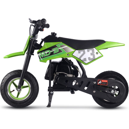 50cc 2-Stroke Kids Gas Dirt Bike – Beginner Friendly, Up to 25 MPH – Green
