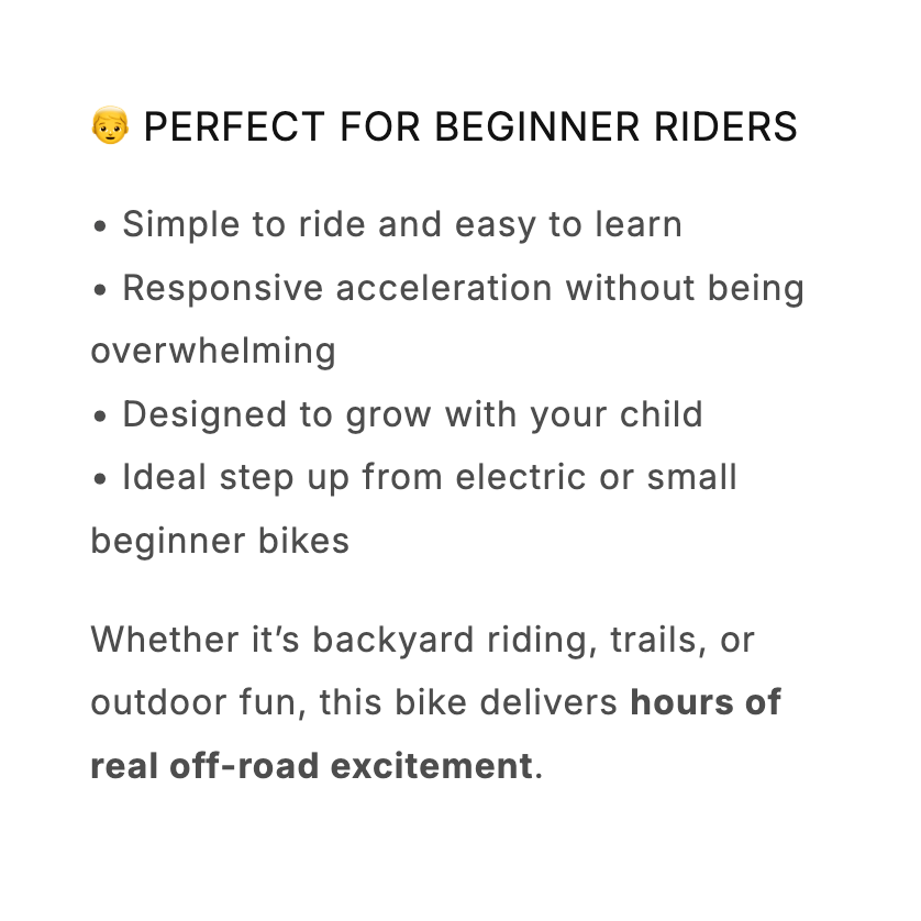 50cc 2-Stroke Kids Gas Dirt Bike – Up to 25 MPH – Beginner Friendly – Green